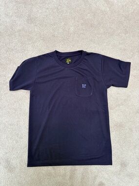 Needles purple Pocket Tee with Small Butterfly Embroidery